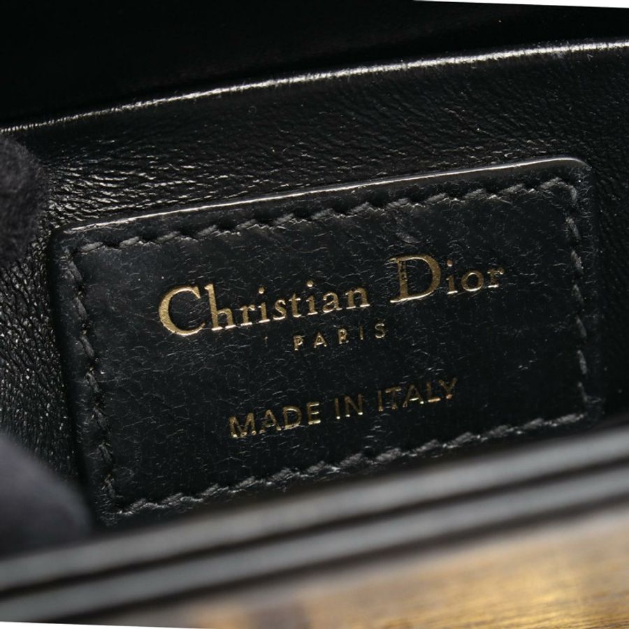 Dior 30 MONTAIGNE Box 斜背肩背包 黑色皮革 二手 女士 GHW CD-3