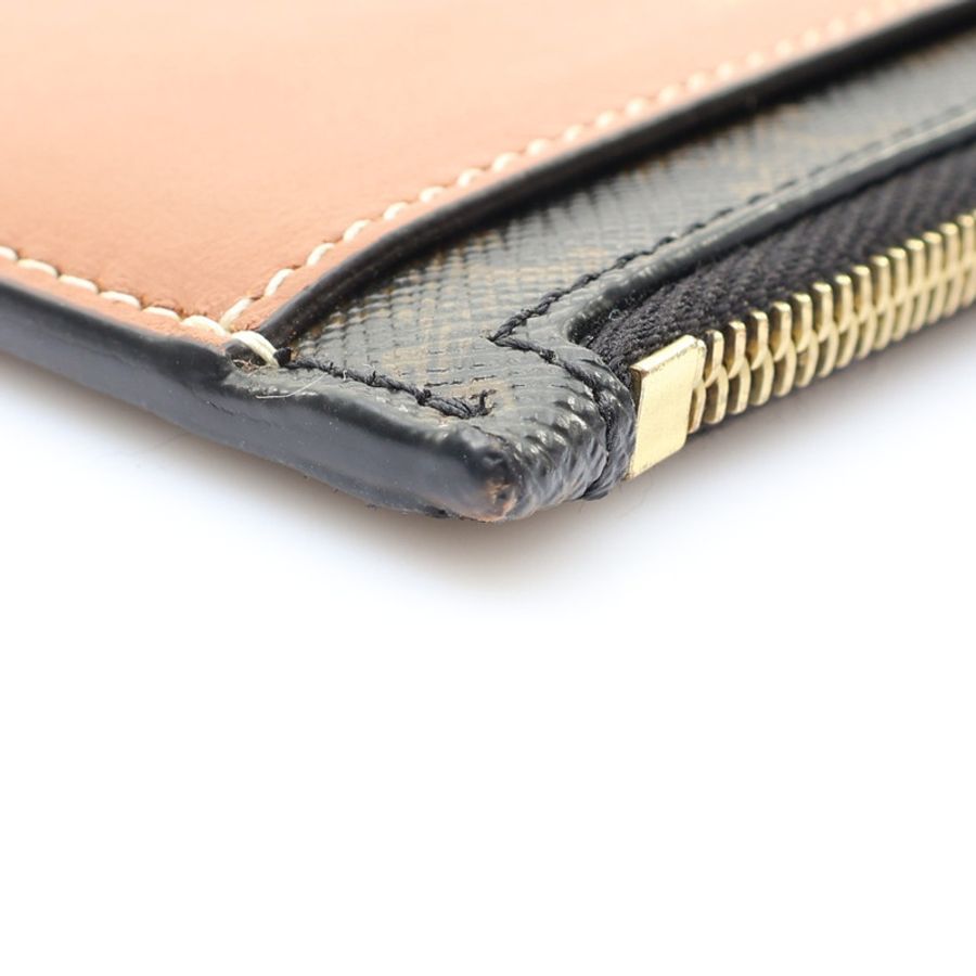 棕色 牛皮 帆布 Zipped Card Holder 卡夾 名片夾 【CELINE 賽琳】 10F992BZ9.04LU-10