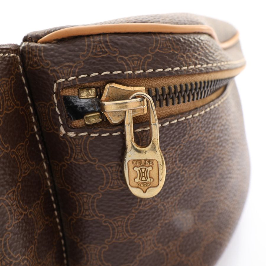 棕色 PVC塗層帆布 Vintage Macadam 腰包 典藏款【CELINE 賽琳】-12