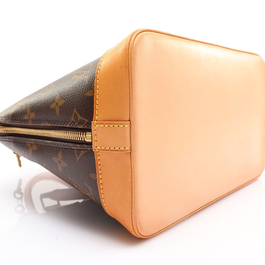 棕色 原花帆布 Alma PM 手提包【LOUIS VUITTON LV 路易威登】 M51130-7