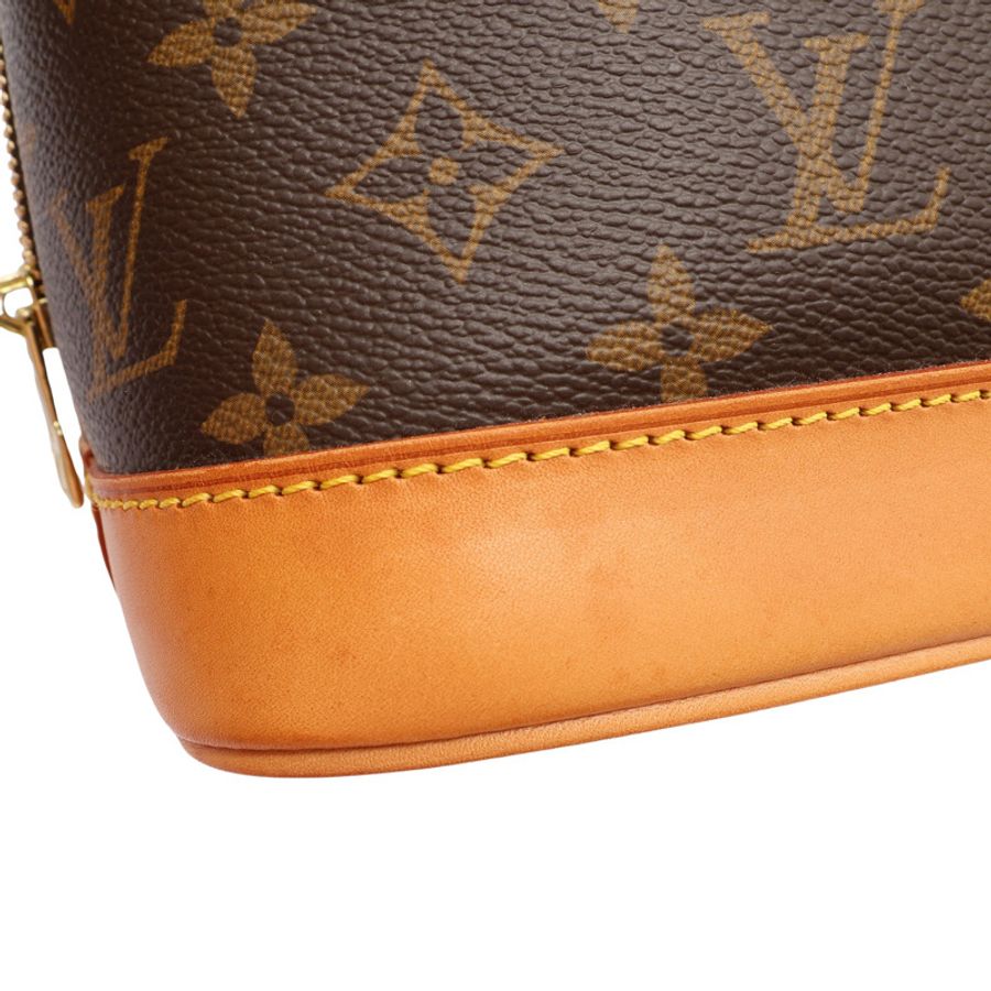 棕色 原花帆布 Alma PM 手提包【LOUIS VUITTON LV 路易威登】 M51130-10