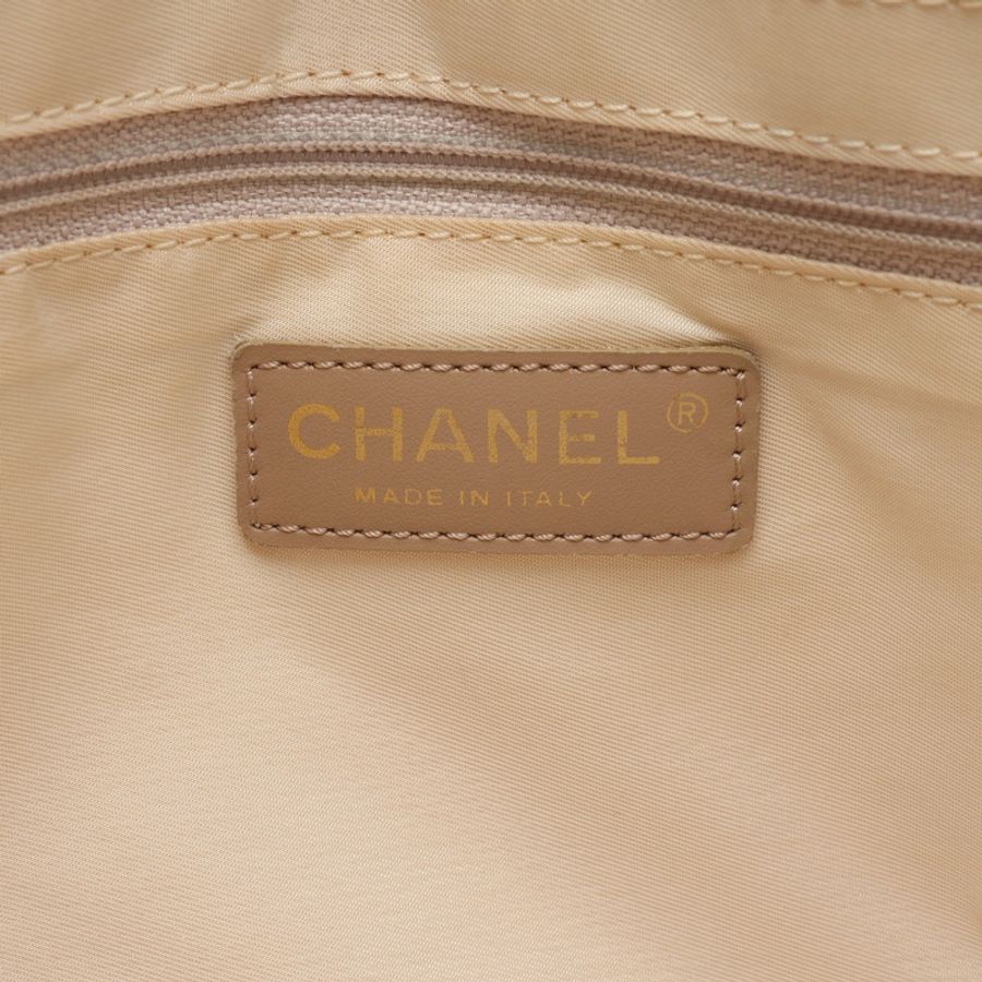 淺褐色 尼龍 Travel Line 肩背包 無卡【CHANEL 香奈兒】 A15991-4