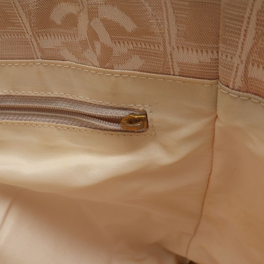 淺褐色 尼龍 Travel Line 肩背包 無卡【CHANEL 香奈兒】 A15991-9
