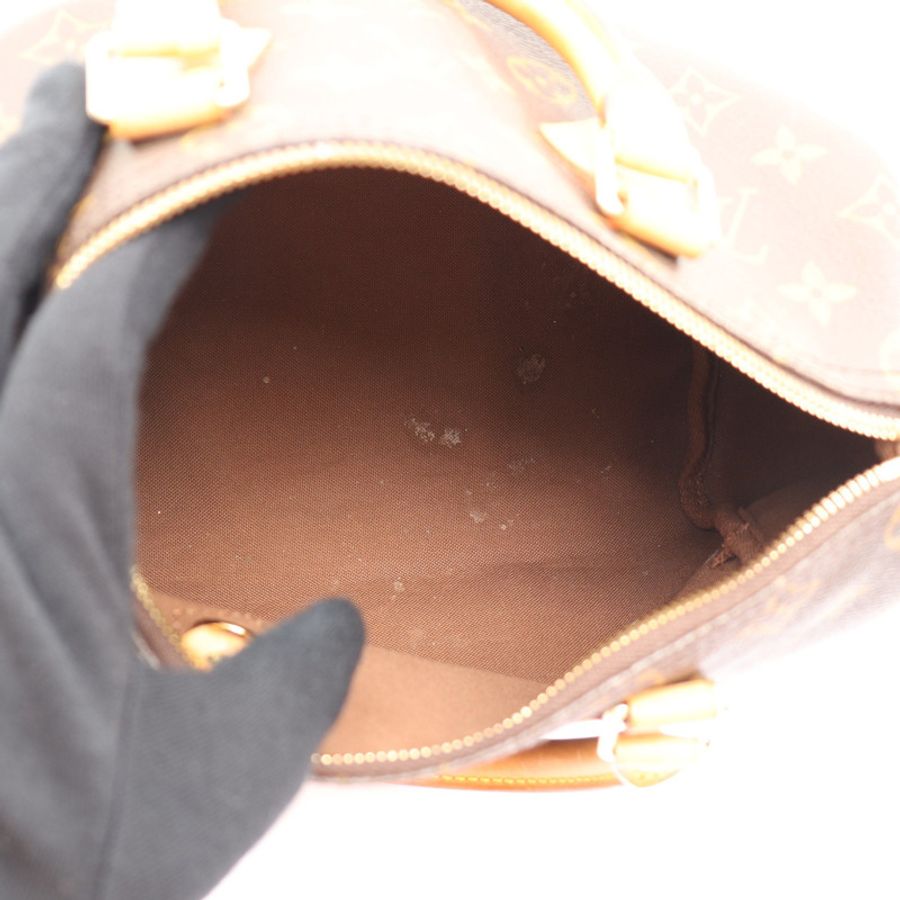 棕色 原花帆布 Speedy 25 手提包 (無鎖頭・鑰匙)【LOUIS VUITTON LV 路易威登】 M41528-2
