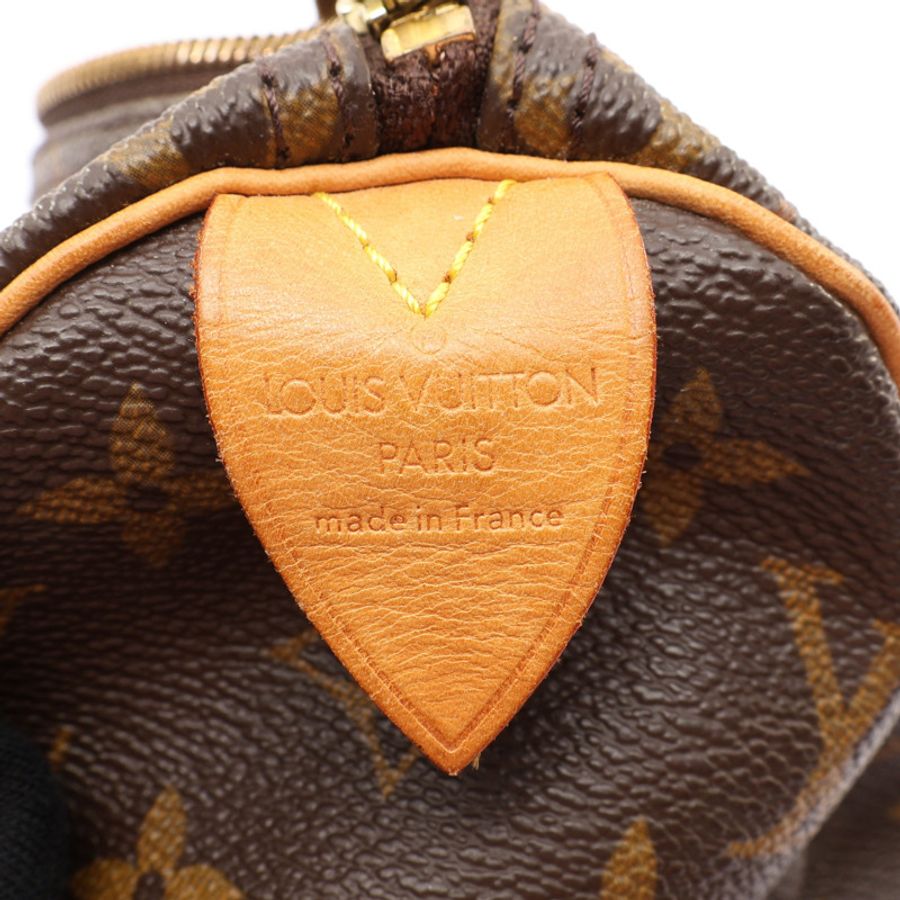 棕色 原花帆布 Speedy 25 手提包 (無鎖頭・鑰匙)【LOUIS VUITTON LV 路易威登】 M41528-4