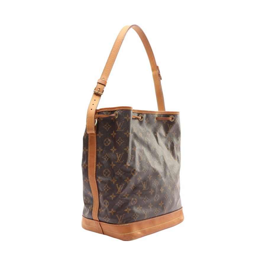 棕色 原花帆布 Noe 水桶包 水桶包 肩背包【LOUIS VUITTON LV 路易威登】 M42224-1