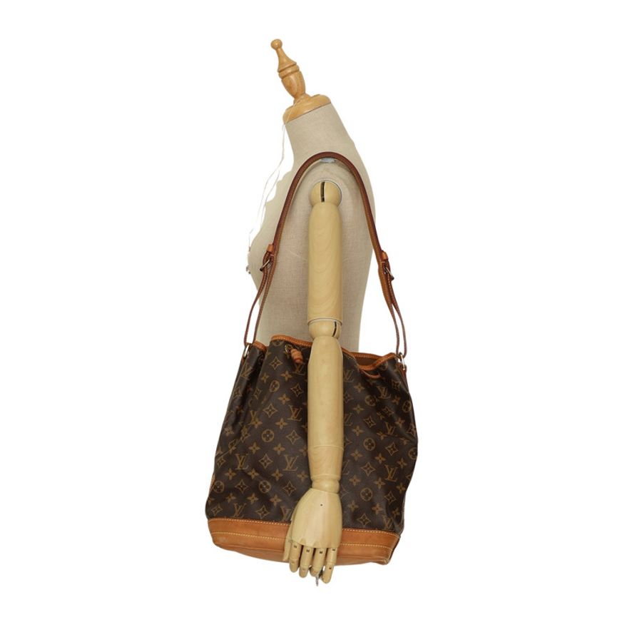 棕色 原花帆布 Noe 水桶包 水桶包 肩背包【LOUIS VUITTON LV 路易威登】 M42224-6