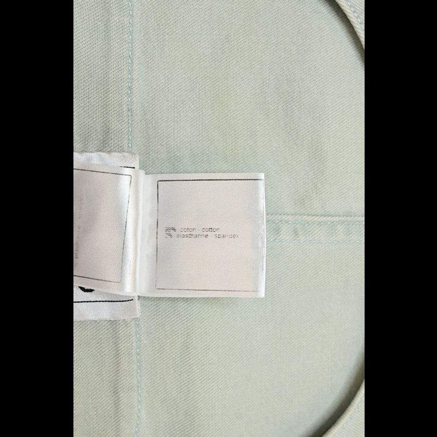 Chanel 04年浅蓝色丹宁牛仔四口袋圆领上衣外套-8