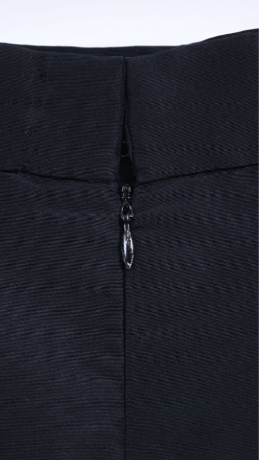 Chanel 90年秀款黑色翻领珍珠两口袋外套半裙套装FR40 23.6-14
