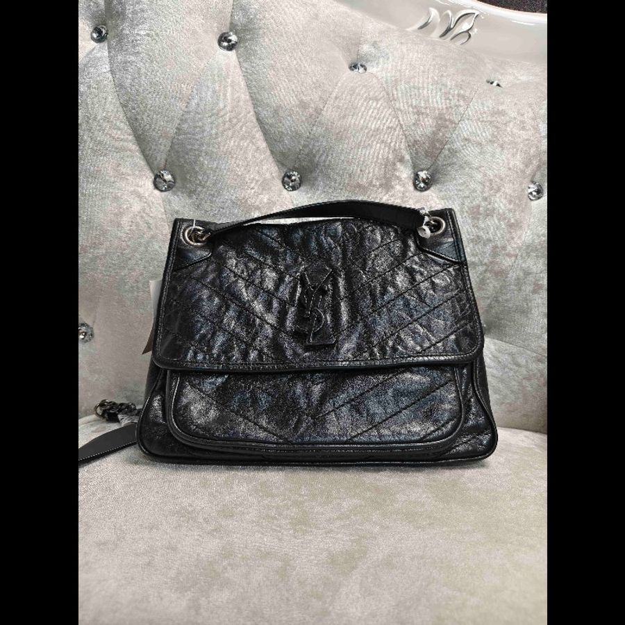 Saint Laurent 聖羅蘭Niki黑色中號D扣-0