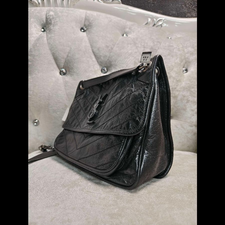 Saint Laurent 聖羅蘭Niki黑色中號D扣-2
