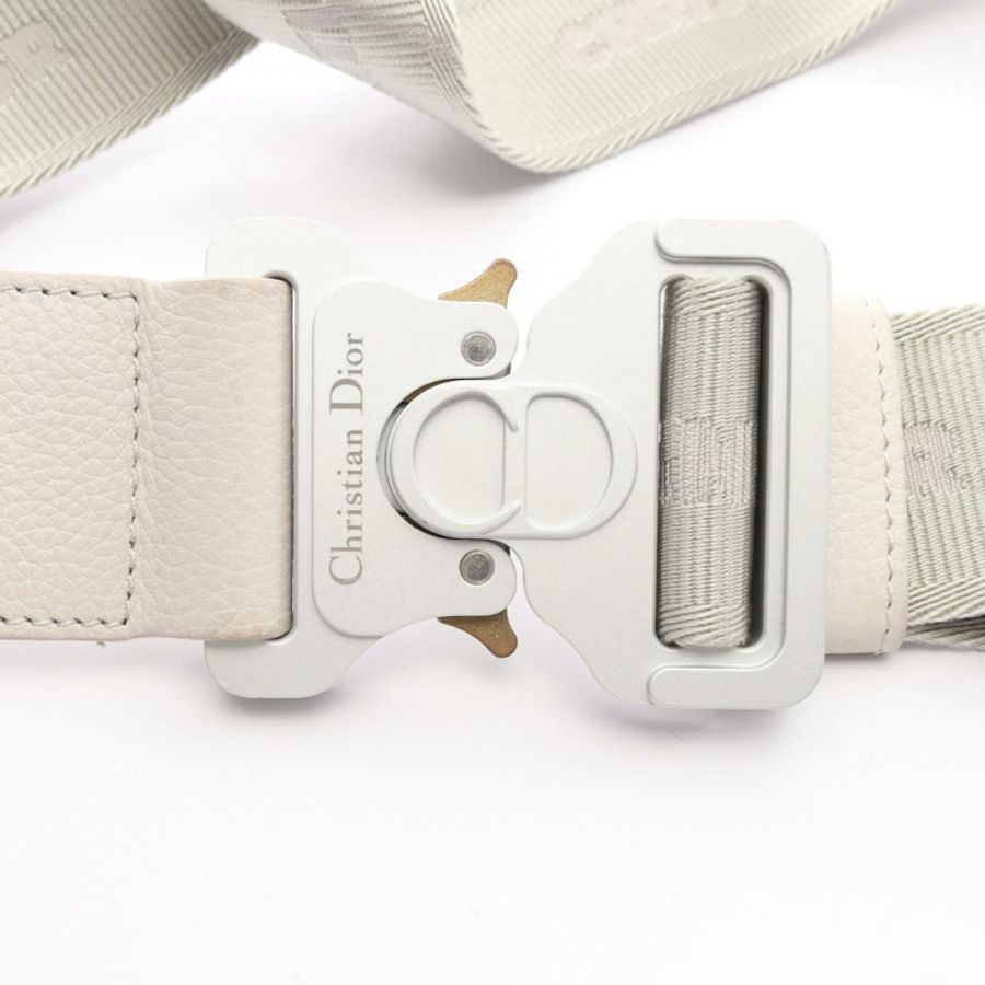 Dior SADDLE Oblique 腰包斜背包 1ADPO093YZY 帆布 白色 二手 男士-6