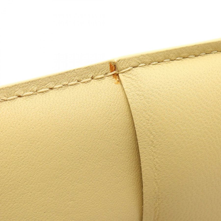BOTTEGA VENETA 皮革黃色卡帶編織肩包(二手)-5