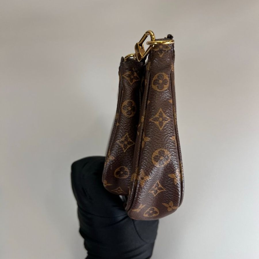 LV M44813/晶片款 綠背帶老花五合一-3