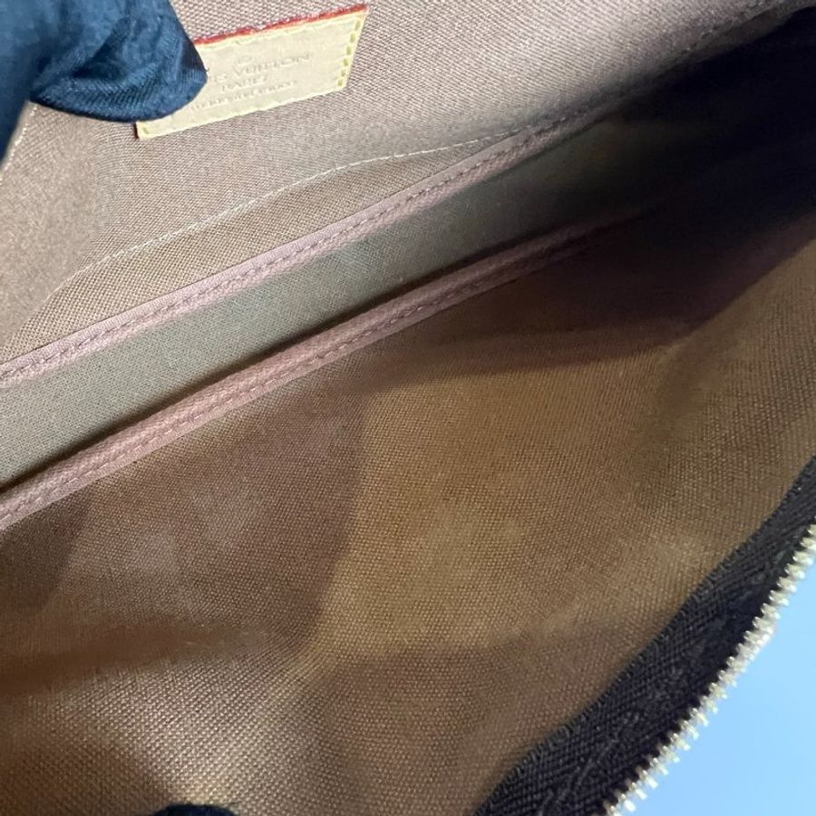 LV M44813/晶片款 綠背帶老花五合一-6