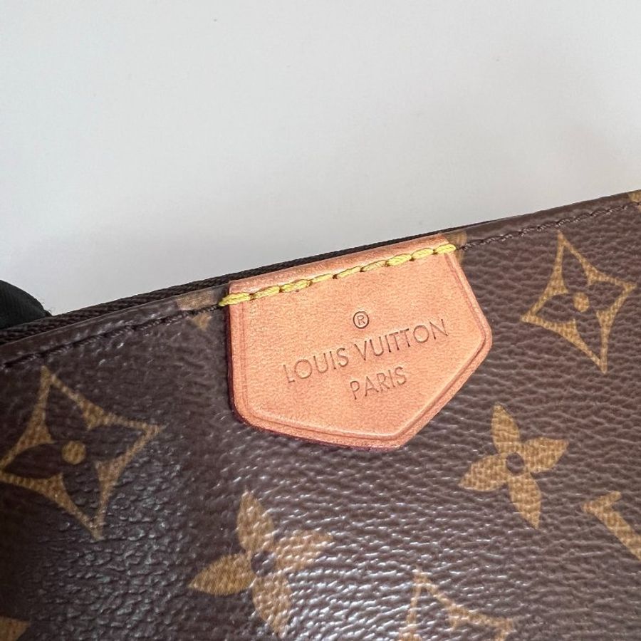 LV M44813/晶片款 綠背帶老花五合一-9