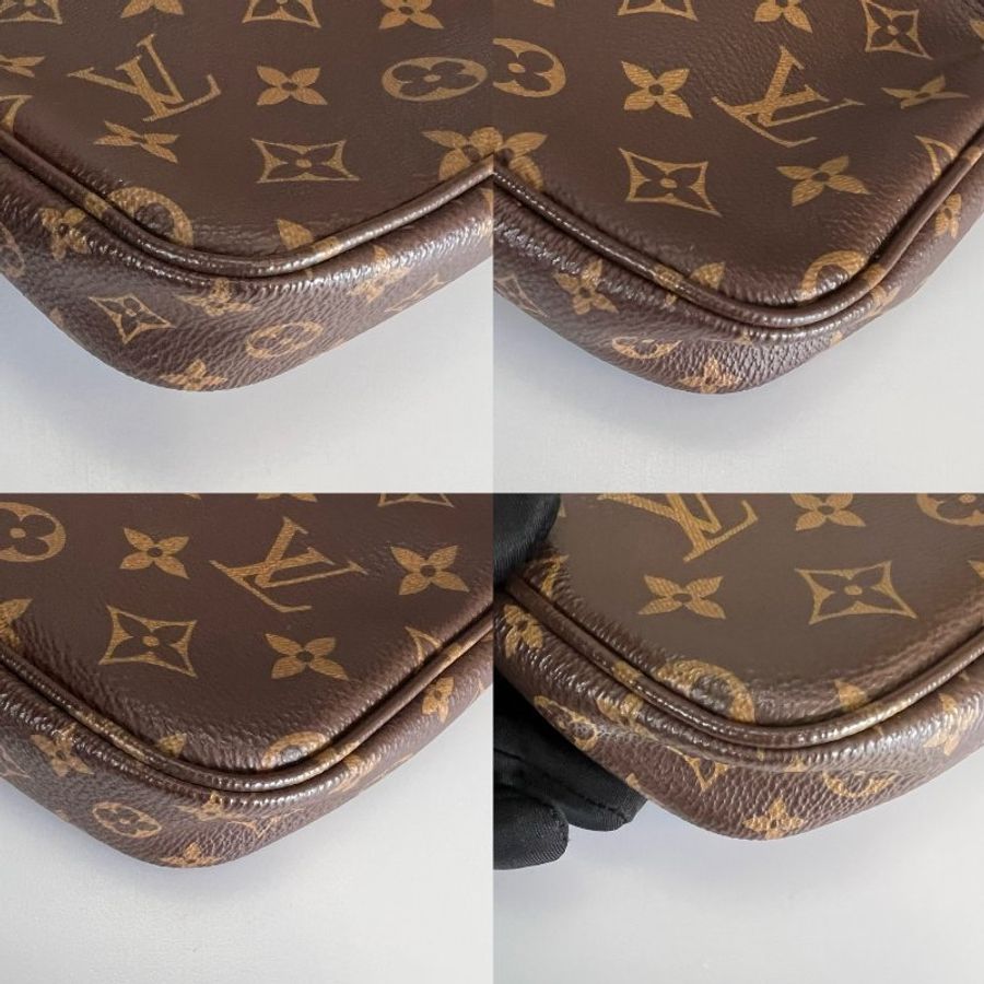 LV M44813/晶片款 綠背帶老花五合一-17