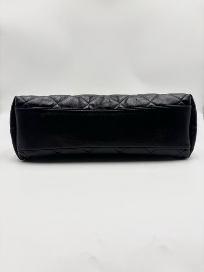 Chanel/香奈兒 hobo腋下包黑金底長31cm-3