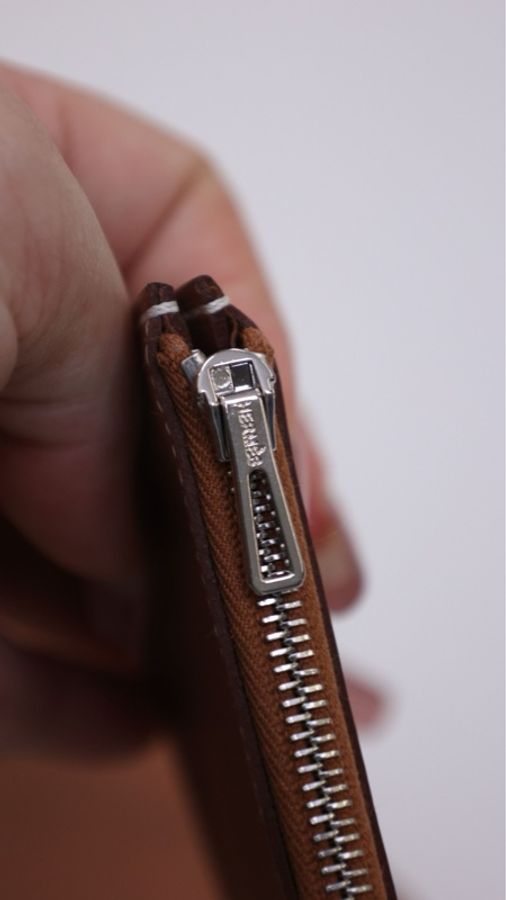 Hermes Constance Slim金棕银扣evercolor皮手拿包-9