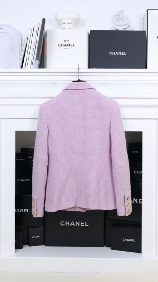 Chanel 96年秀款淡紫色琉璃扣四口袋外套-1