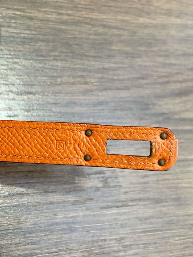 愛馬仕 Hermes Kelly 橘色 錢包 19*2*11 附盒子 框Q刻-7