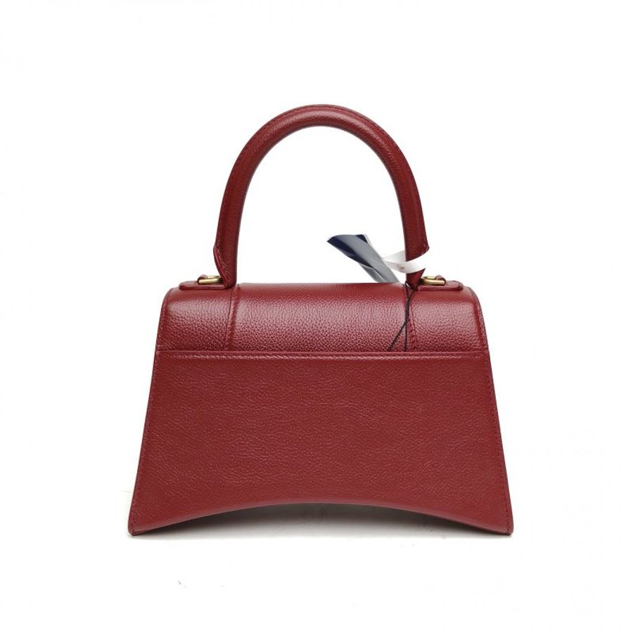 BALENCIAGA Hourglass沙漏S碼紅色牛皮肩背包-2