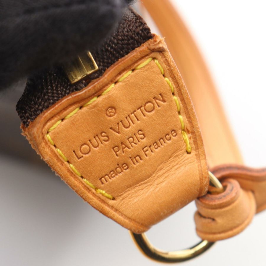路易威登 Pochette Accessoires Monogram 手提包 M51980 PVC塗層帆布皮革棕色二手女士-3