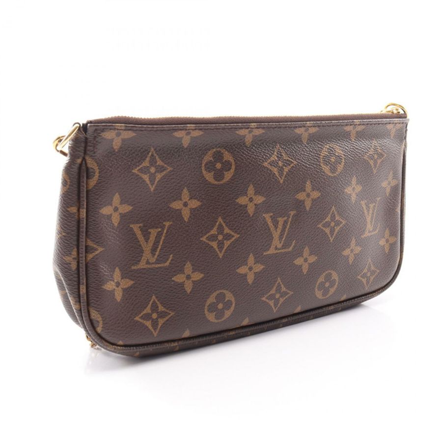 路易威登 Multi Pochette Accessoires 單肩包 M44840 Monogram 粉紅二手-1