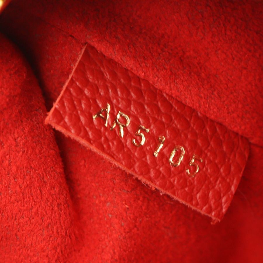 路易威登 Twice 肩背包 M50259 Monogram empreinte 皮革 Cerise 二手-5