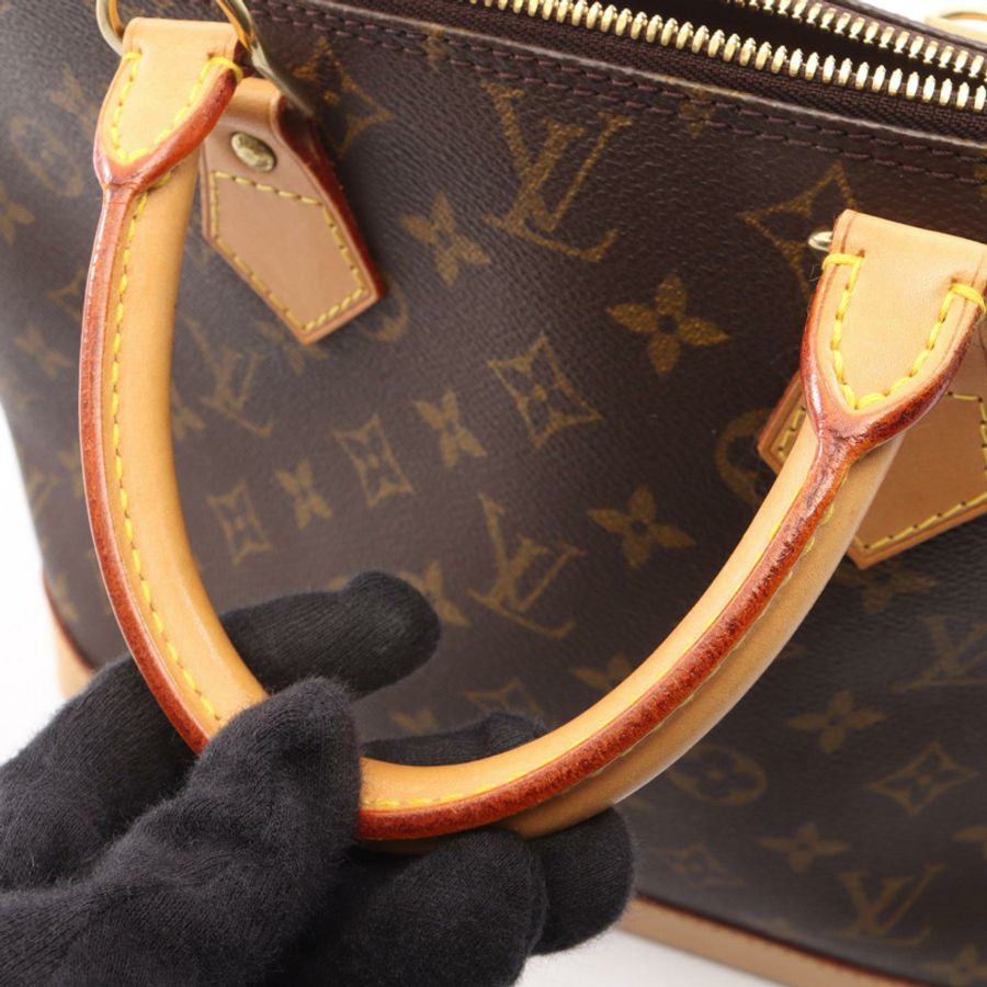 路易威登 Alma PM 手提包 M51130 Monogram 帆布皮革棕色二手女士-8