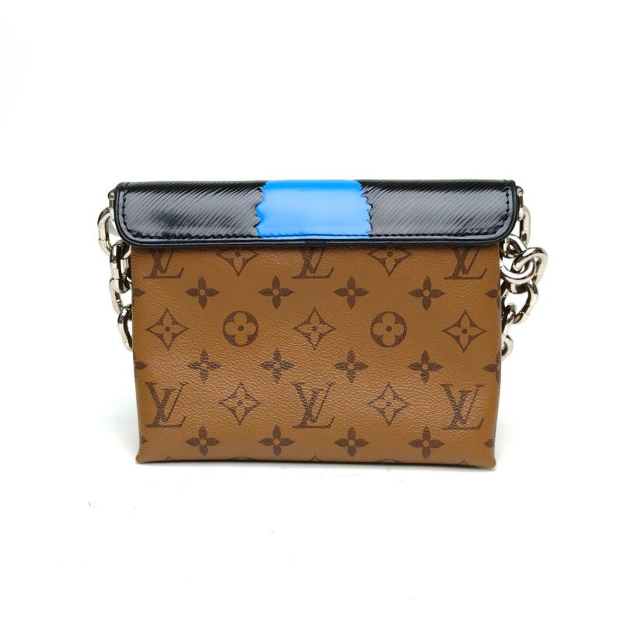 LOUIS VUITTON 拼色銀扣晶片山本寬齋臉譜系列鏈條包肩背包-2