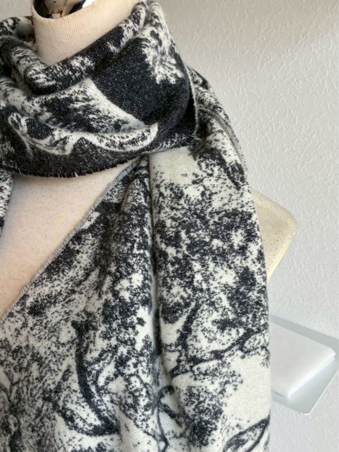 Dior 叢林圖羊毛圍巾🧣-4