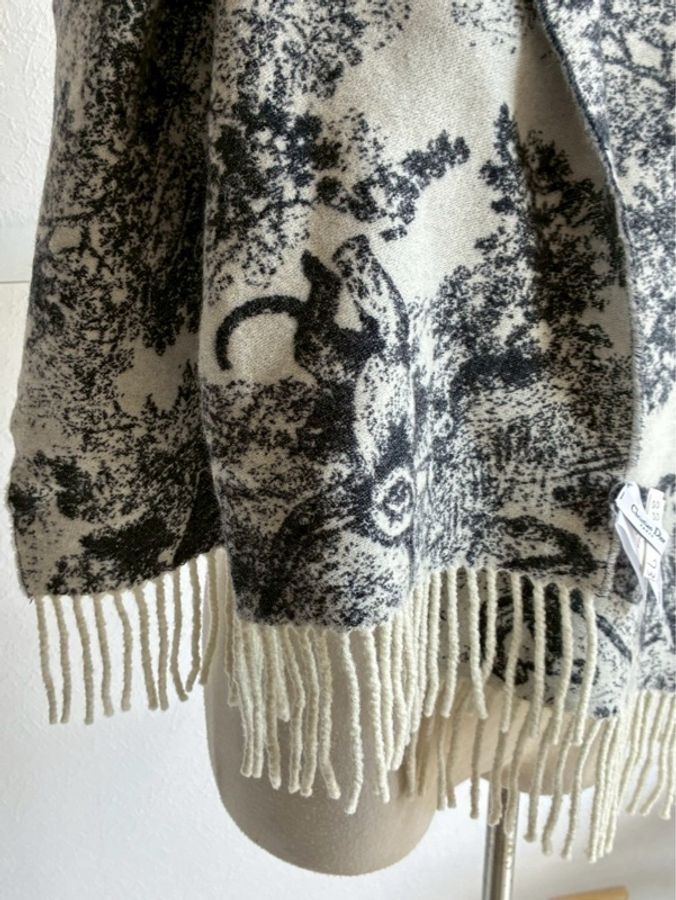 Dior 叢林圖羊毛圍巾🧣-6
