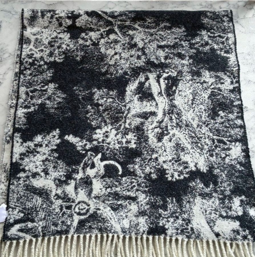 Dior 叢林圖羊毛圍巾🧣-12
