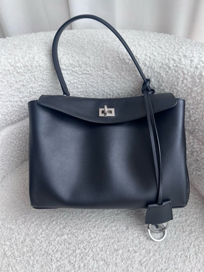 Balenciaga 巴黎世家Rodeo黑銀小號手提包肩背包斜挎包-1