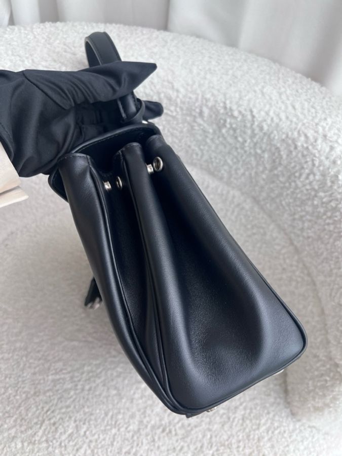 Balenciaga 巴黎世家Rodeo黑銀小號手提包肩背包斜挎包-4