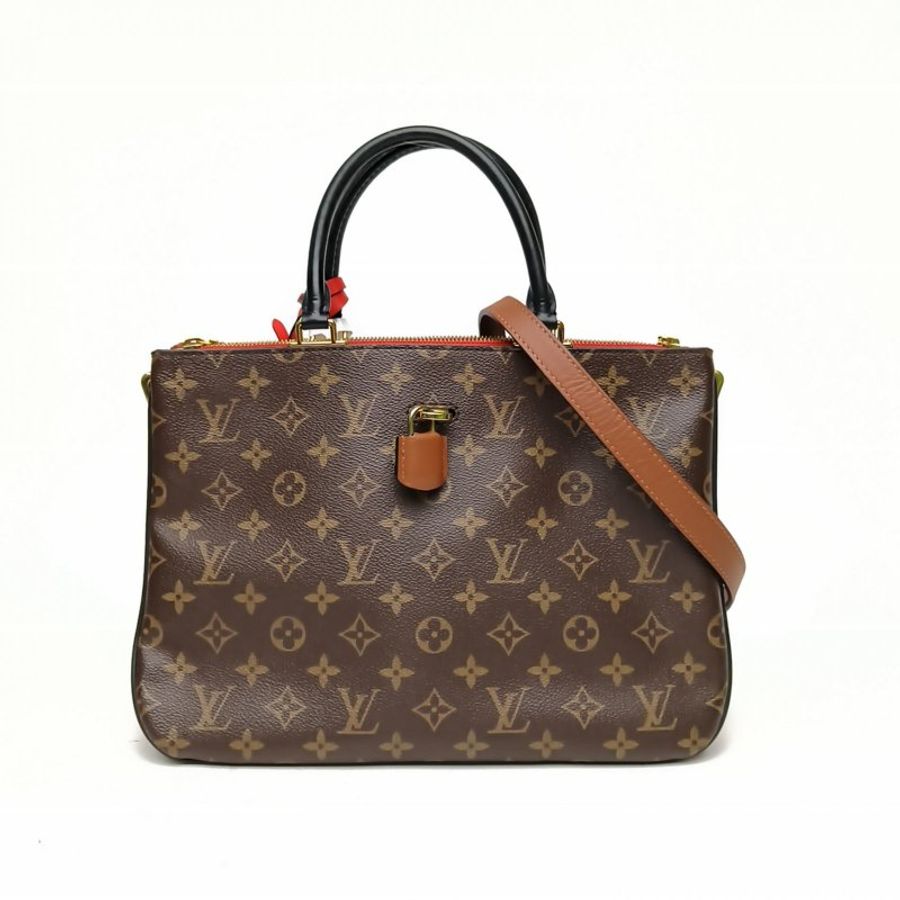 LOUIS VUITTON 拼色PVC金扣millefeuille手提包肩背包-0