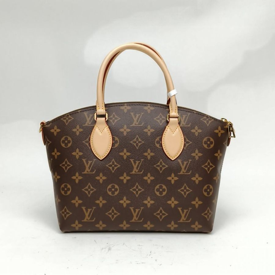 LOUIS VUITTON BOETIE餃子包小號手袋老花PVC老花晶片肩背包-2