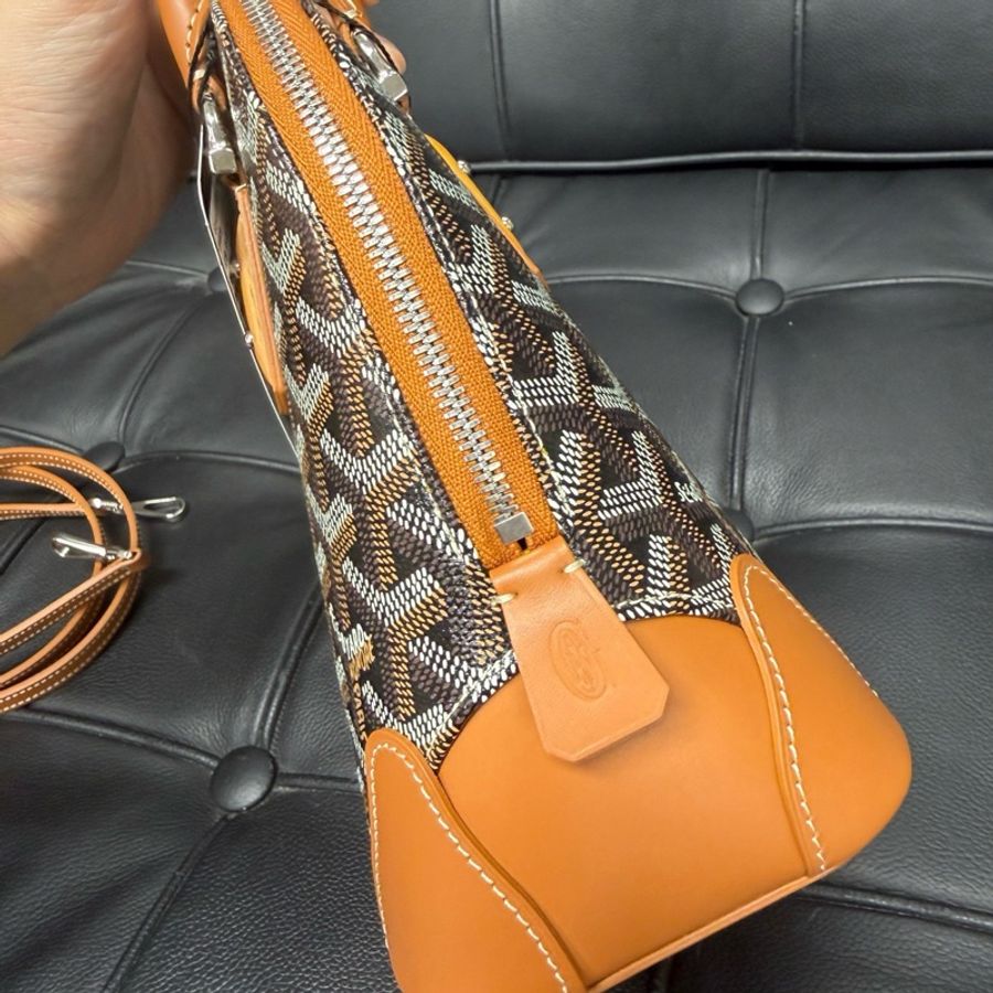 高雅德/Goyard 戈雅Vendôme 棕色老花手提包斜背包-4