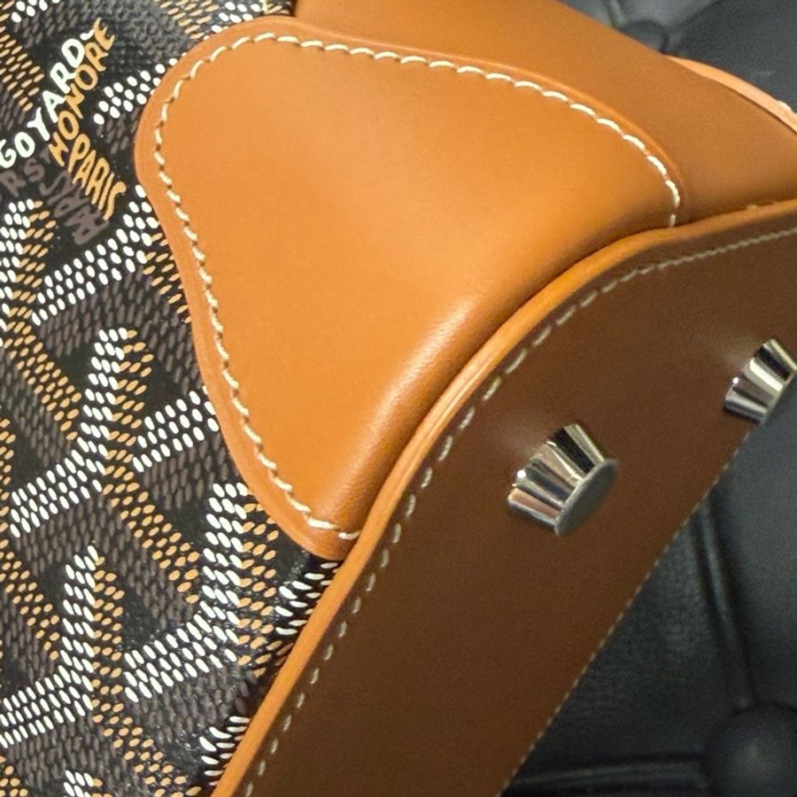 高雅德/Goyard 戈雅Vendôme 棕色老花手提包斜背包-7