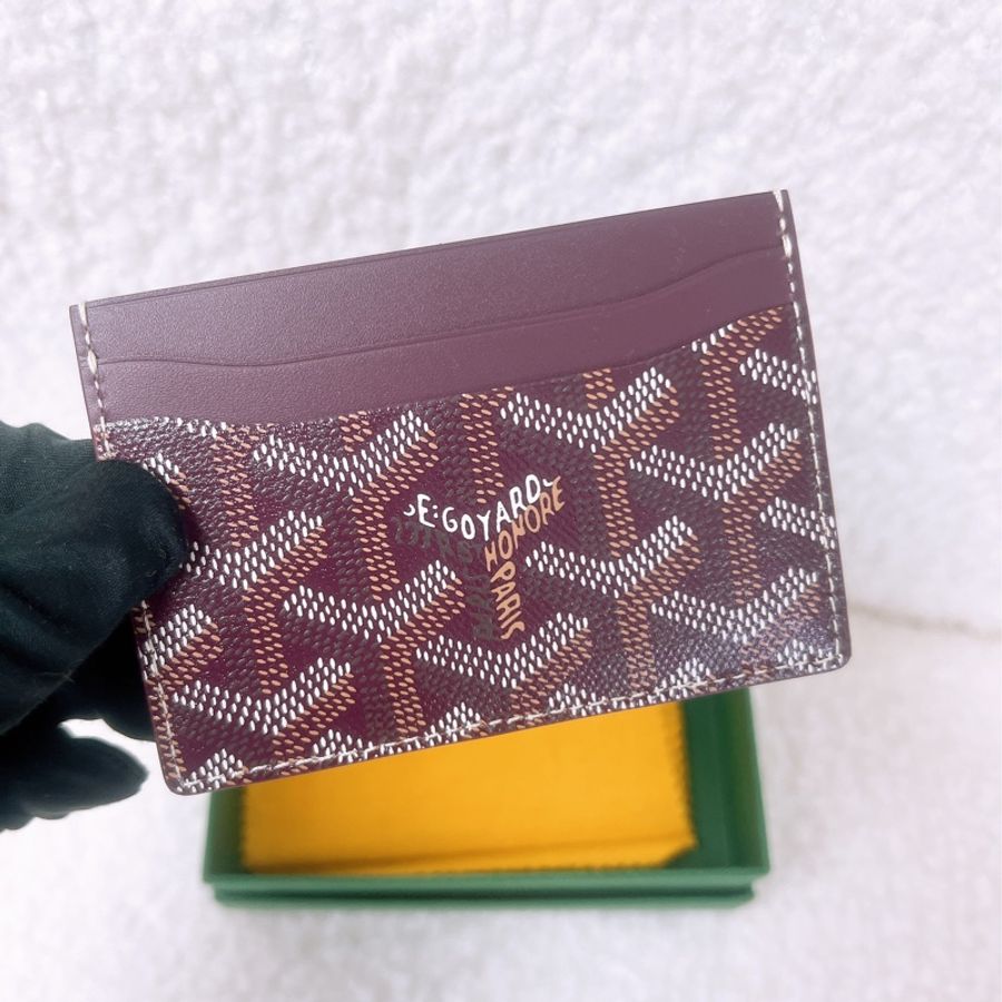 全新 Goyard Saint Sulpice 深紅色卡夾-0