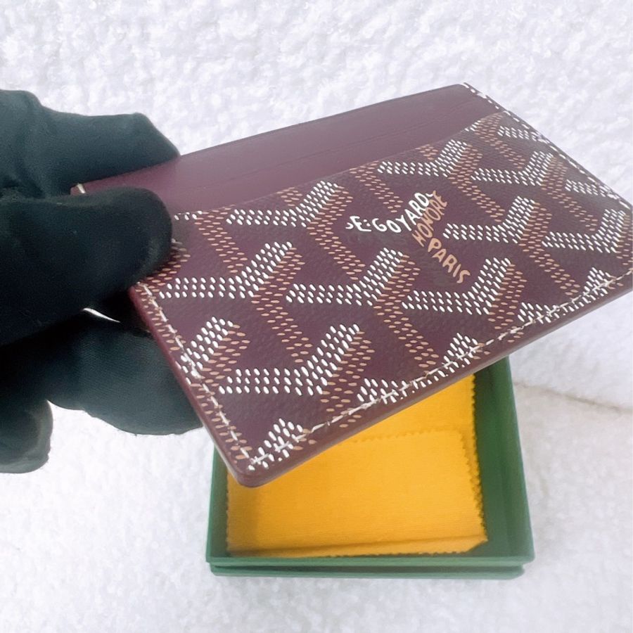 全新 Goyard Saint Sulpice 深紅色卡夾-2