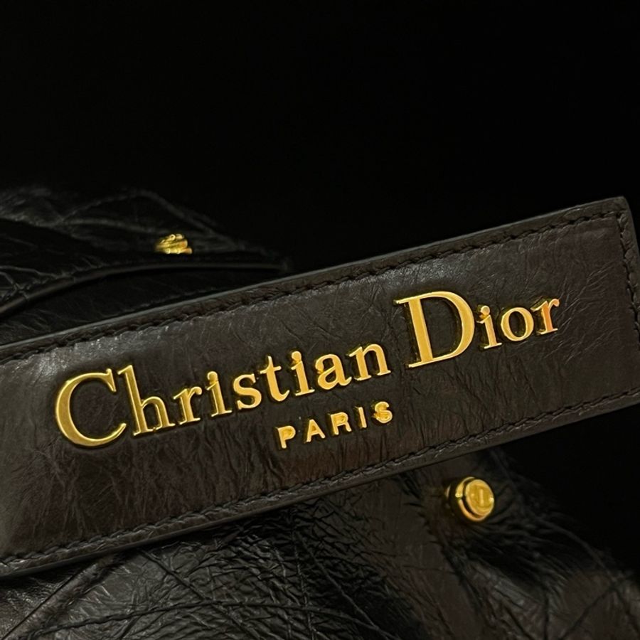迪奧/Dior 小號 D-Journey 手袋 黑金手提包肩背包-6