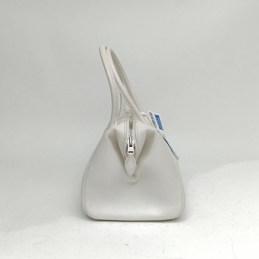 HERMES 白色Epsom皮框K銀扣Bombay35肩背包-1