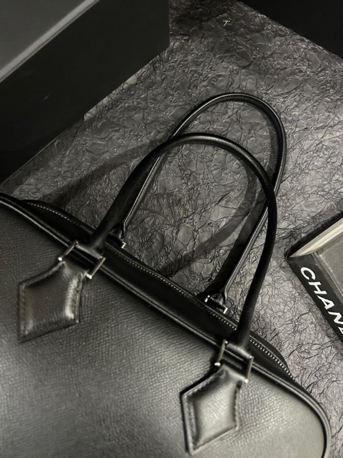 愛馬仕/Hermes 黑銀plume28 Epsom皮 手提包 框H-6