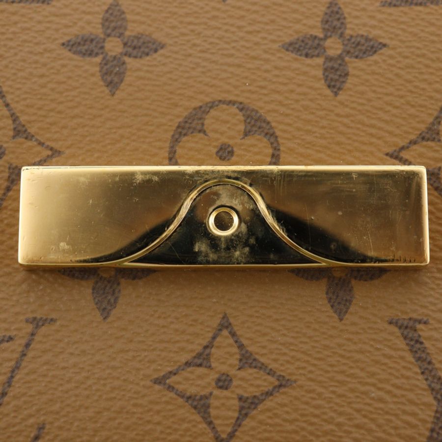 路易威登 Dauphine MM 單背包,Monogram Reverse,M45958,帆布,棕色,雙向,磁扣,女士。-12