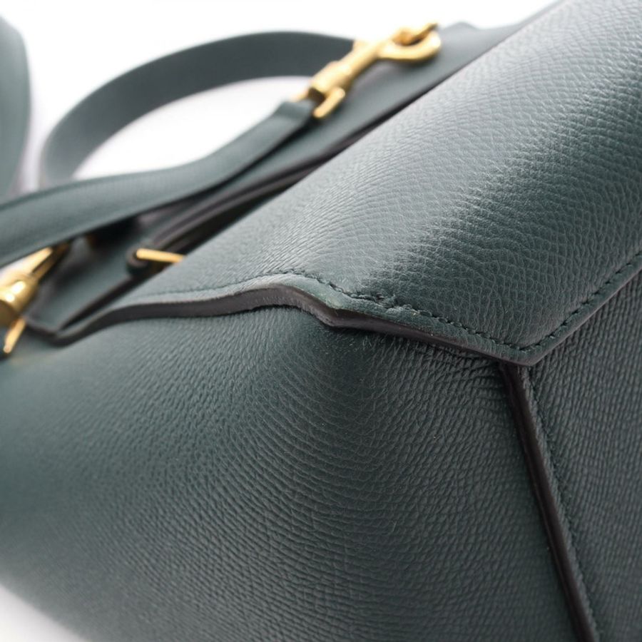 CELINE BELT BAG MICRO 單肩斜背包 189153 皮革 綠色 二手 女士-7