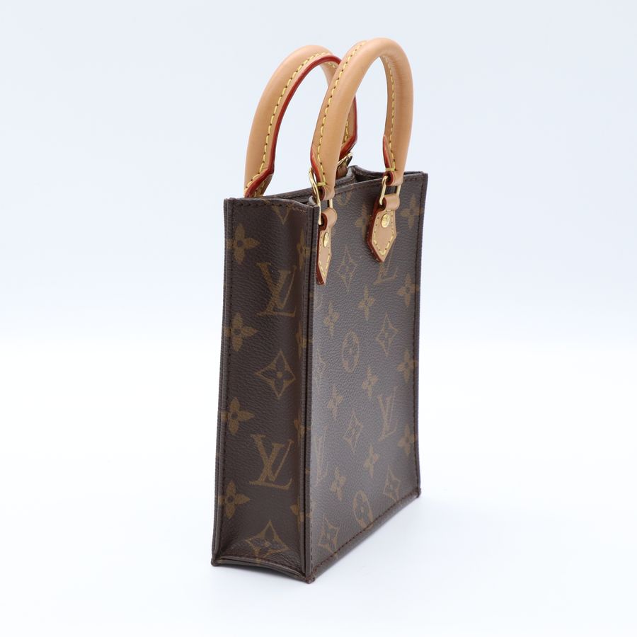 Louis Vuitton 路易威登 Petit Sac Plat 迷你 棕色花紋 PVC 手提包 琴譜包 斜挎包-2