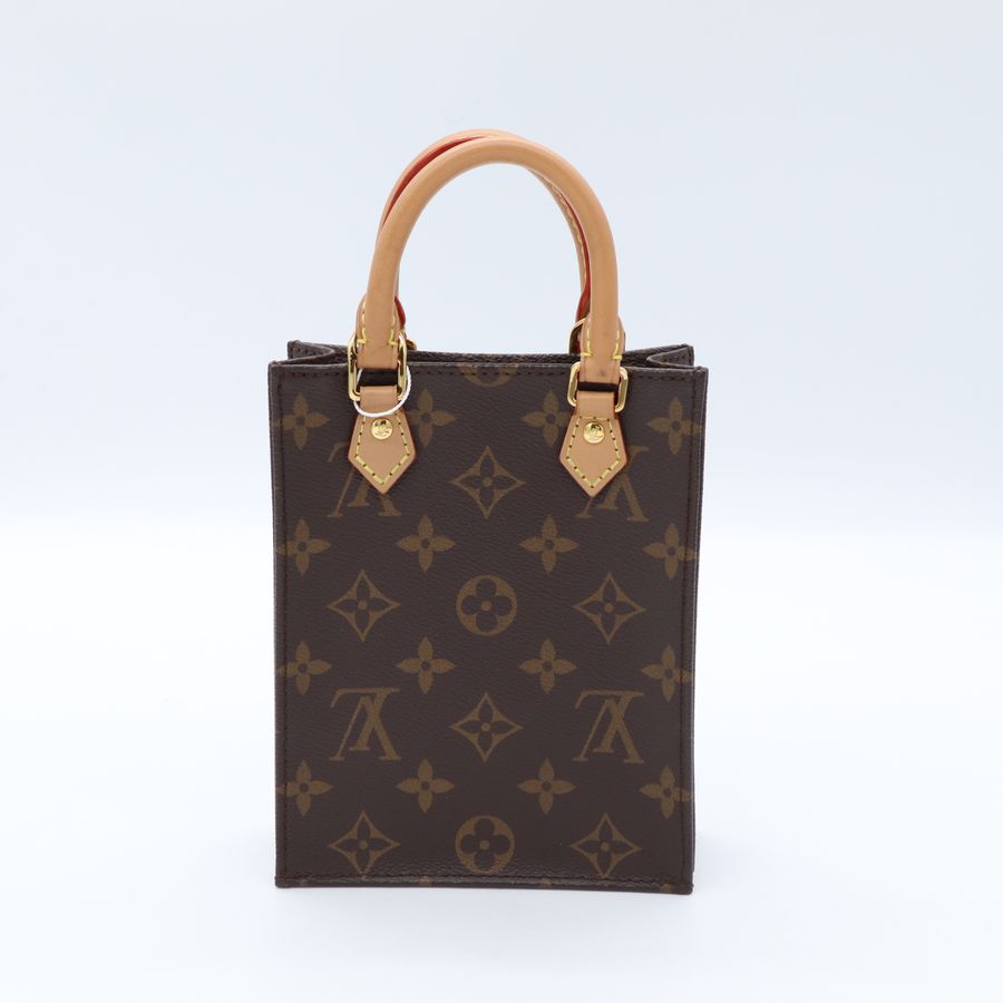 Louis Vuitton 路易威登 Petit Sac Plat 迷你 棕色花紋 PVC 手提包 琴譜包 斜挎包-4