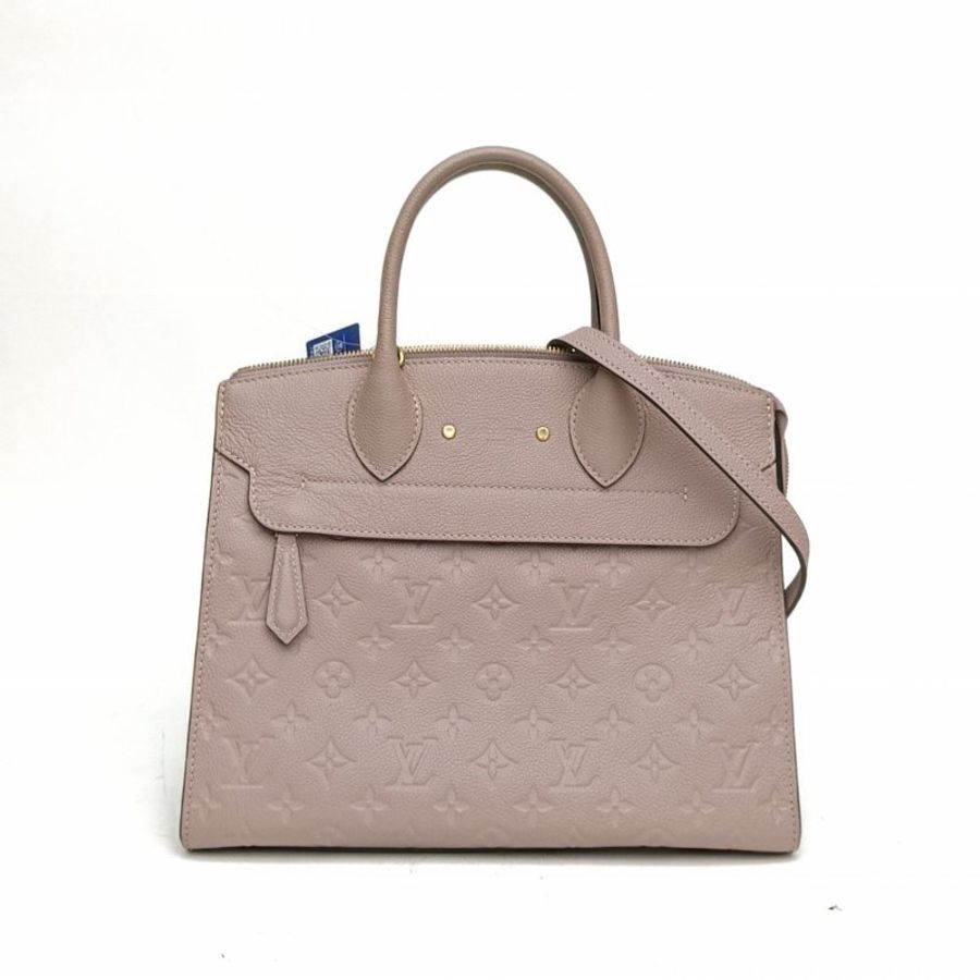 LOUIS VUITTON 香芋色牛皮Pont-Neuf中號手提斜挎包肩背包-0